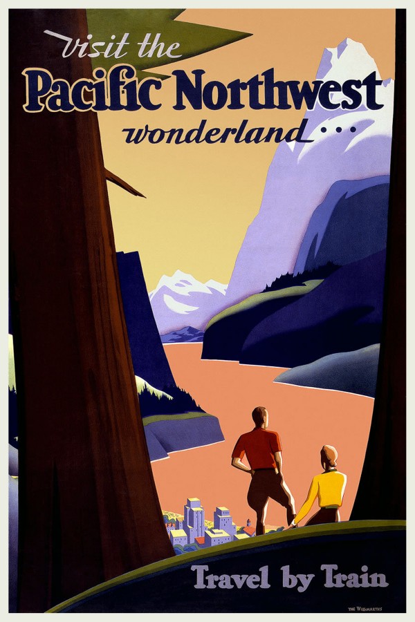 Visit the Pacific Northwest wonderland travel poster Print